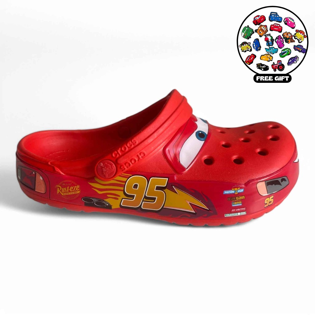 Classic McQueen Slippers + Free Cars Pins