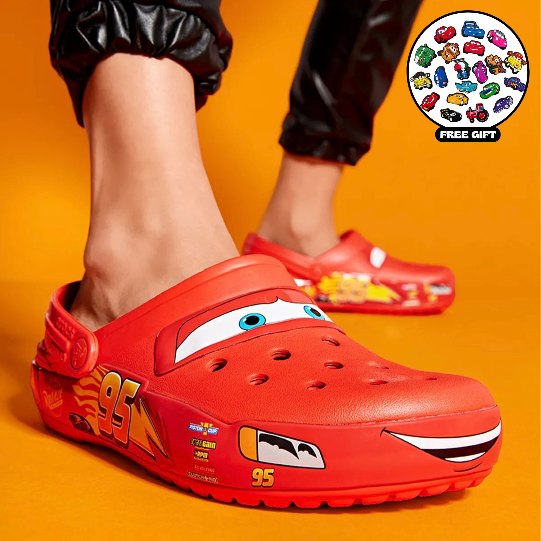 Classic McQueen Slippers + Free Cars Pins